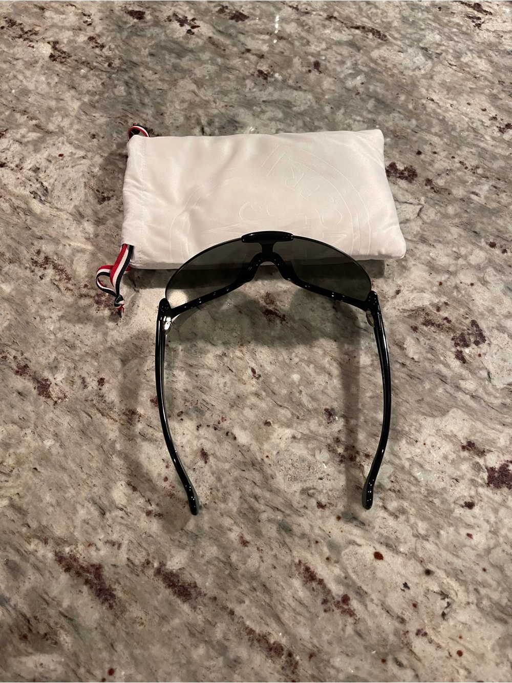 Moncler Black Shield-Style Sunglasses with Dark Smoke Lenses: ML0230-01A - Picture 13 of 15